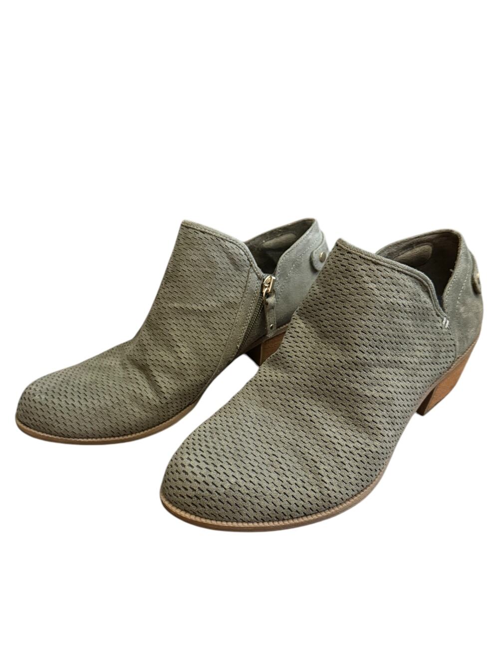 Dr Scholl's Be Energized Memory Foam Green Suede Booties Size 9